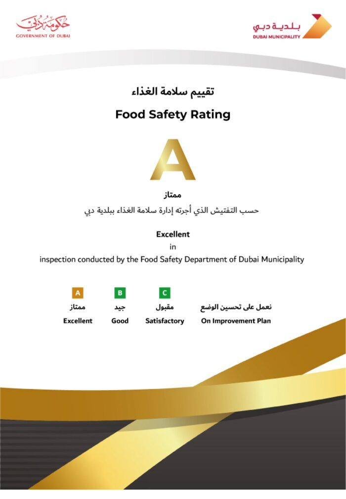 Dubai Municipality Food Safety Rating