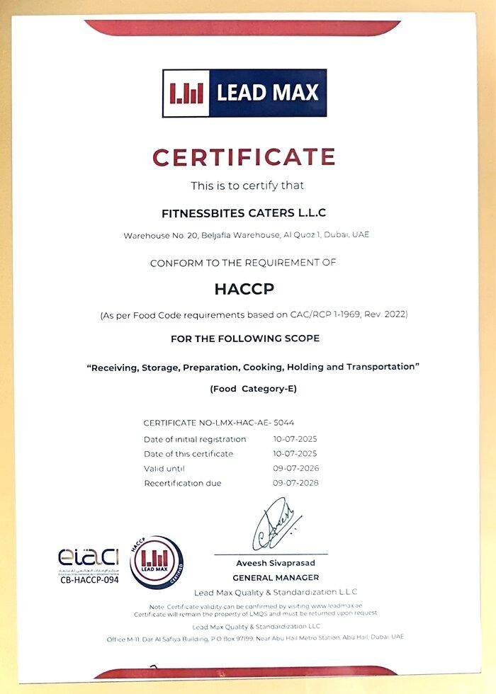 HACCP Certificate
