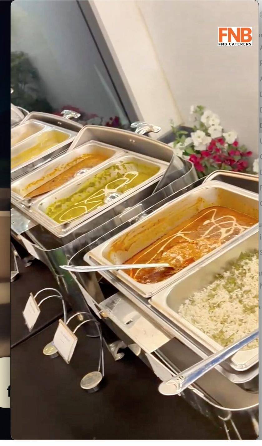 FNB Caterers premium buffet catering setup in Dubai